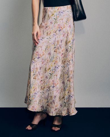  GIGI - Chân váy phom suông midi hoạ tiết hoa nữ tính 