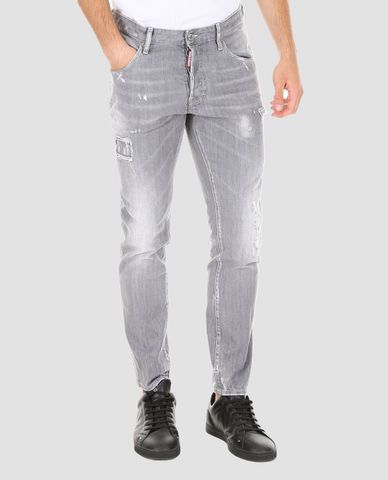  DSQUARED2 - Quần jeans nam skim fit Grey Sweeps 
