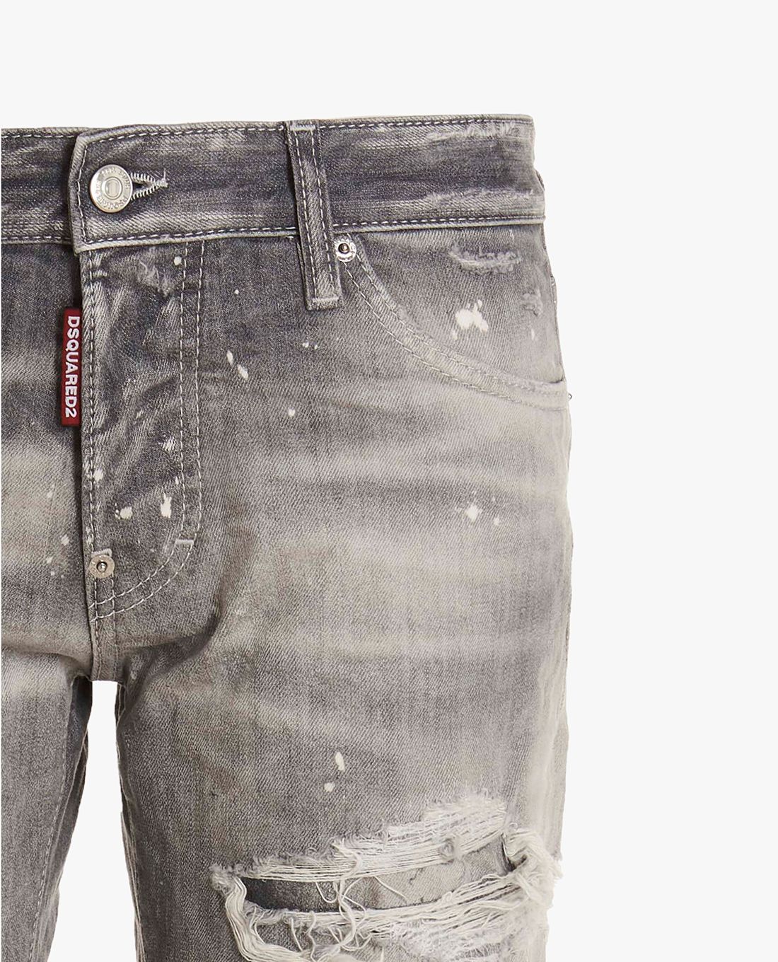 DSQUARED2 - Quần jeans nam ống đứng Black Easy Wash Tidy Biker