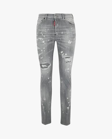  DSQUARED2 - Quần jeans nam ống đứng phối wash bạc nổi bật 
