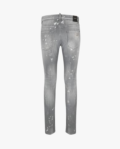  DSQUARED2 - Quần jeans nam ống đứng phối wash bạc nổi bật 
