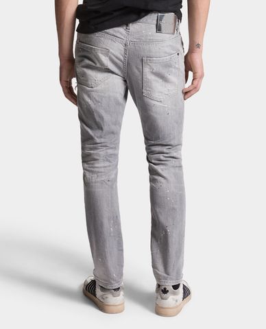  DSQUARED2 - Quần jeans nam phom ôm Grey Wash Skater 