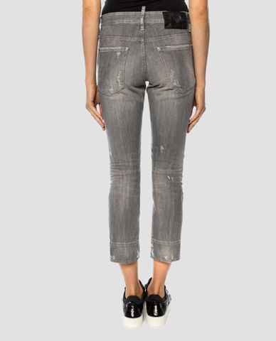  DSQUARED2 - Quần jeans nữ xám wash bạc Cool Girl 