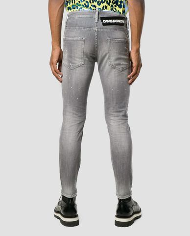 DSQUARED2 - Quần jeans nam wash bạc Dan Grey 