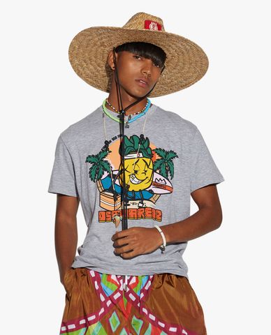  DSQUARED2 - Áo thun nam ngắn tay cổ tròn Printed 