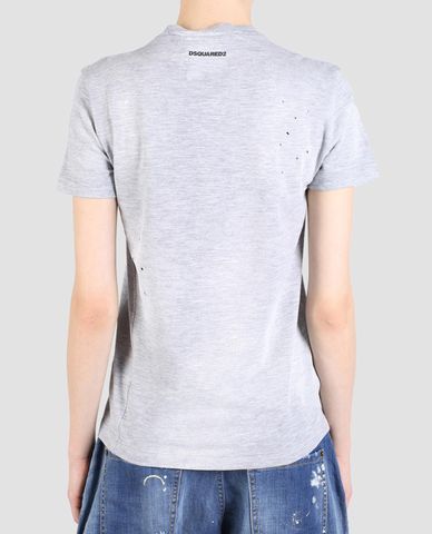  DSQUARED2 - Áo thun nữ ngắn tay cổ tròn Printed 