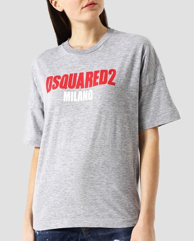  DSQUARED2 - Áo thun nữ cổ tròn tay ngắn Dsquared2 Milano 