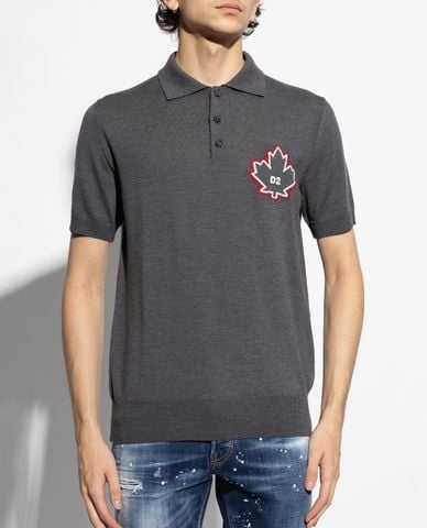  DSQUARED2 - Áo polo nam tay ngắn họa tiết thời trang 