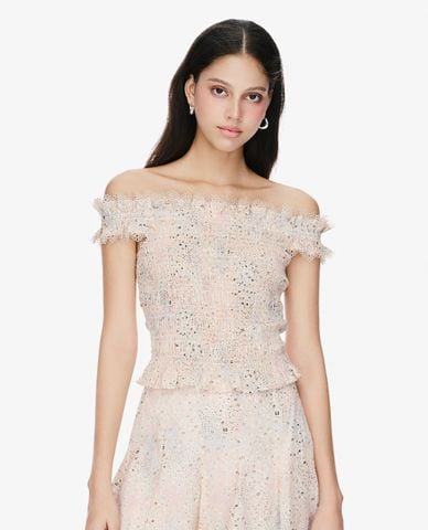  GIGI - Áo trễ vai nữ phom ôm bo thun thời trang 