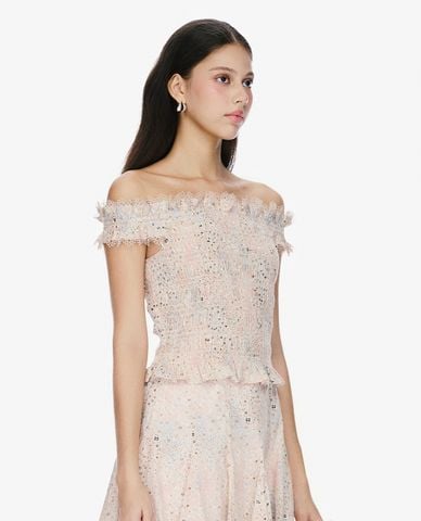  GIGI - Áo trễ vai nữ phom ôm bo thun thời trang 