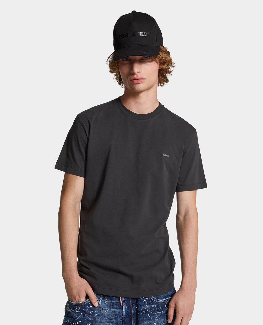 DSQUARED2 - Áo thun nam tay ngắn phối kim loại tinh tế