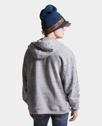  DSQUARED2 - Áo khoác phối mũ nam Unbrushed Melange 