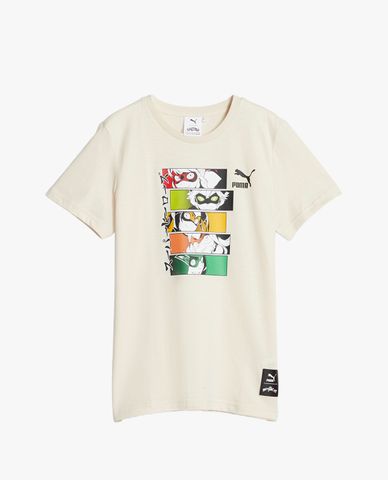  PUMA - Áo thun trẻ em cổ tròn tay ngắn thời trang 