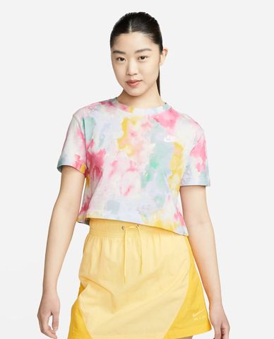  NIKE - Áo croptop nữ cổ tròn tay ngắn 