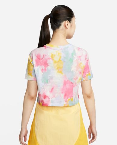  NIKE - Áo croptop nữ cổ tròn tay ngắn 