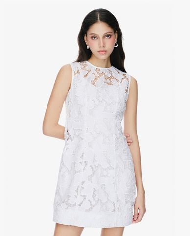  GIGI - Đầm sát nách mini cổ tròn nữ tính 