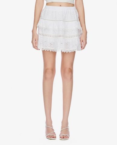  GIGI - Chân váy xếp tầng mini lưng thun dáng xòe 