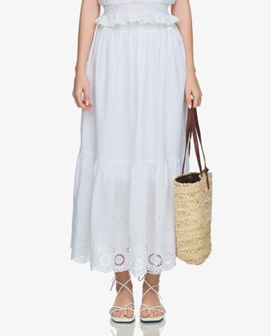  GIGI - Chân váy xếp tầng midi lưng thun nữ tính 