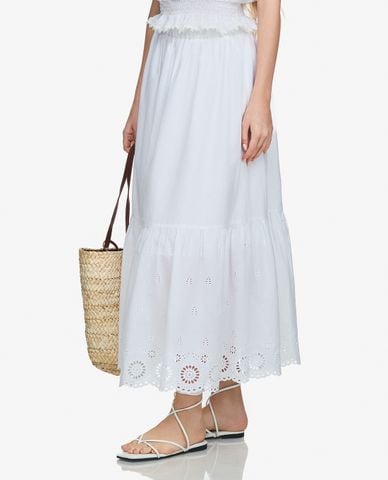  GIGI - Chân váy xếp tầng midi lưng thun nữ tính 