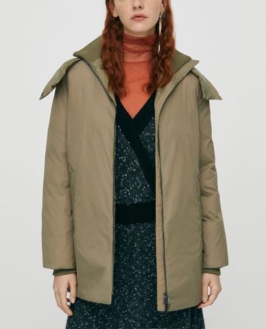  MAX&Co. - Áo khoác kiểu nữ cổ gập tay dài Padded With Hood 