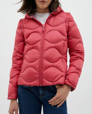  MAX&Co. - Áo khoác kiểu nữ chần bông phối mũ trùm Organino 