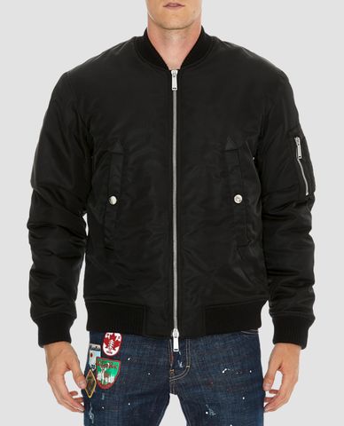  DSQUARED2 - Áo khoác nam bomber tay dài Black Dsquarded2 