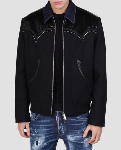  DSQUARED2 - Áo khoác nam đính bi Disco Western 