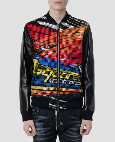  DSQUARED2 - Áo khoác nam chi tiết in Perforated Print 