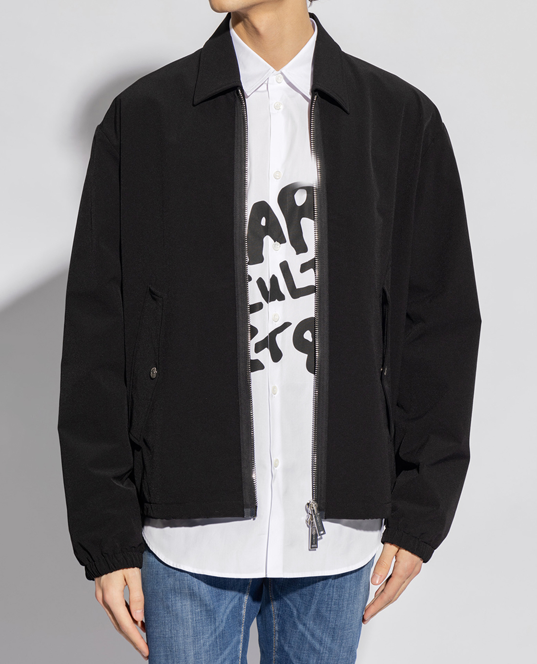 DSQUARED2 - Áo khoác nam phom rộng cổ bẻ tay dài phối túi nắp gập tinh tế