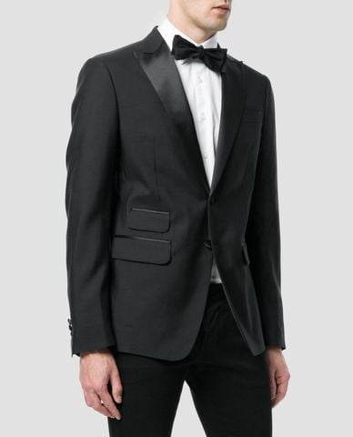  DSQUARED2 - Áo khoác blazer nam phối cổ satin 