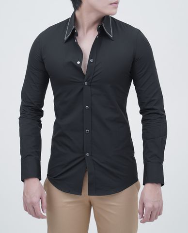  DSQUARED2 - Áo sơ mi nam dáng ôm tay dài 