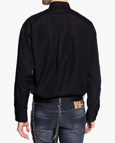  DSQUARED2 - Áo sơ mi nam tay dài cổ bẻ phom suông thời trang 