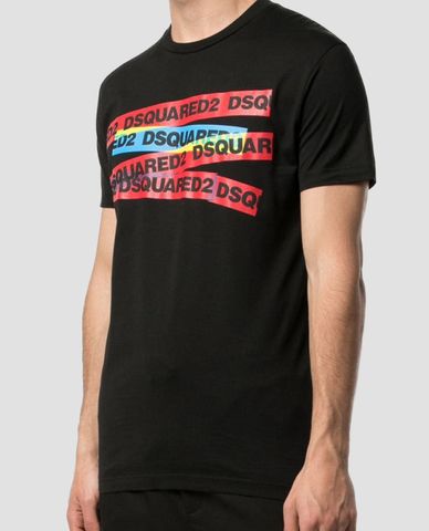  DSQUARED2 - Áo thun nam cổ tròn Soft Print Band 