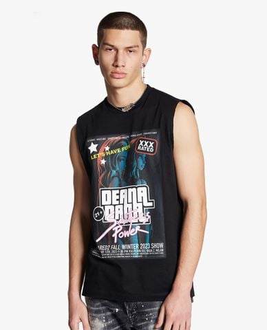  DSQUARED2 - Áo ba lỗ nam cổ tròn Cigarette 