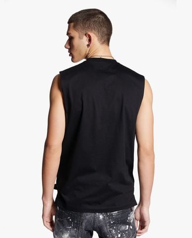  DSQUARED2 - Áo ba lỗ nam cổ tròn Cigarette 