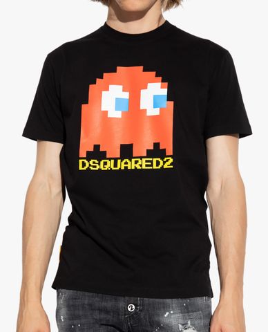  DSQUARED2 - Áo thun nam cổ tròn tay ngắn Pac-man Cool 