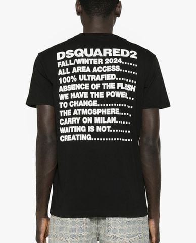  DSQUARED2 - Áo thun nam cổ tròn tay ngắn hiện đại 