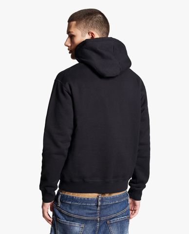  DSQUARED2 - Áo hoodie nam tay dài phối mũ D2 Cool 