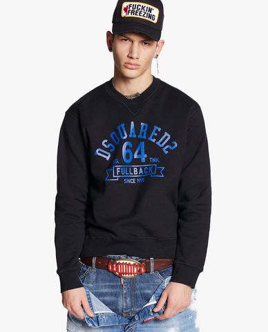  DSQUARED2 - Áo sweatshirt nam cổ tròn tay dài D2 Cool 