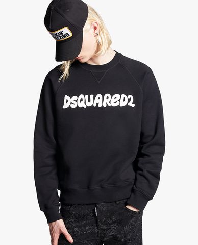  DSQUARED2 - Áo sweatshirt nam cổ tròn tay dài D2 Cool 