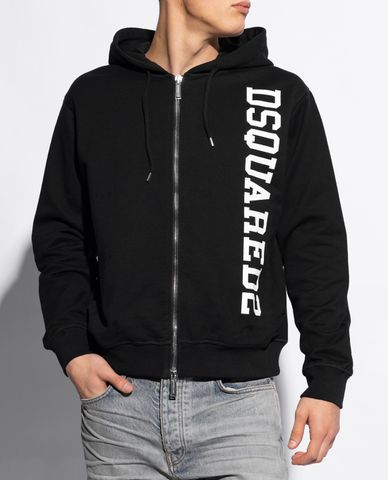  DSQUARED2 - Áo khoác nam phối mũ kèm dây rút Cool Fit 