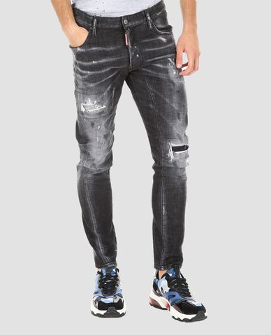  DSQUARED2 - Quần jeans nam slim fit Tidy Biker Black 