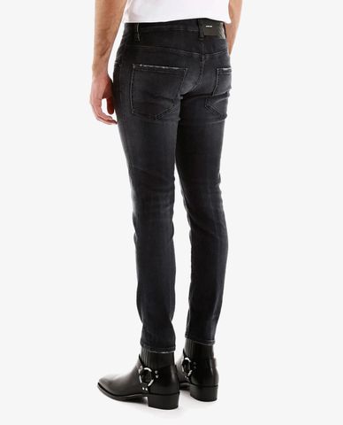  DSQUARED2 - Quần jeans nam phom skinny wash bạc thời trang Skater 