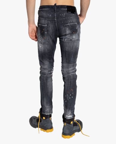  DSQUARED2 - Quần jeans nam phom ôm wash bạc bụi bặm 