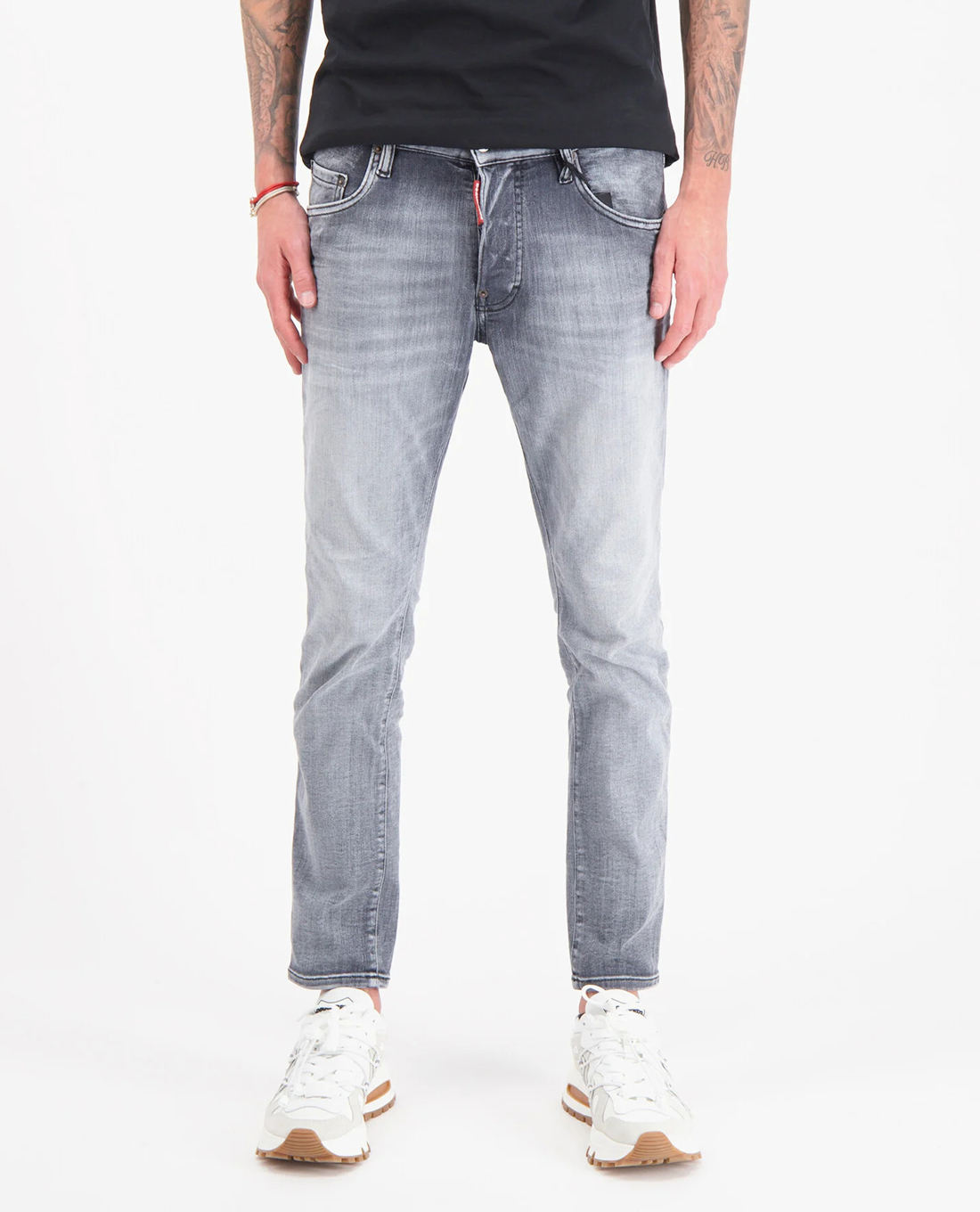 DSQUARED2 - Quần jeans nam phom ôm Grey Proper Wash Skater