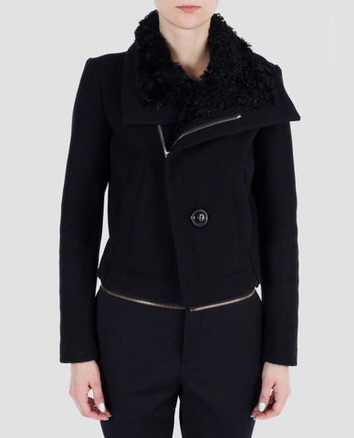  DSQUARED2 - Áo khoác nữ tay dài cổ cao Fur Collar 