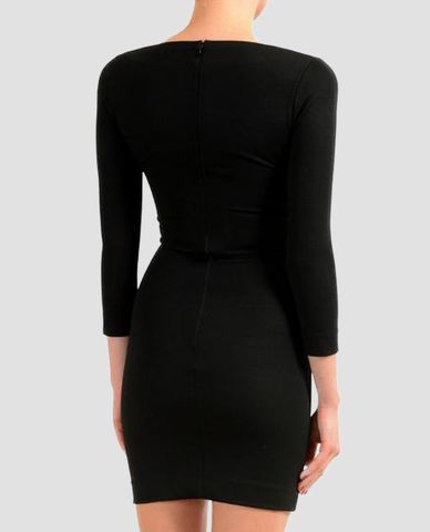  DSQUARED2 - Đầm mini cổ chữ V sâu tay lửng 