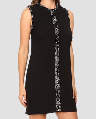  DSQUARED2 - Đầm mini sát nách phối khuyên móc kim loại 