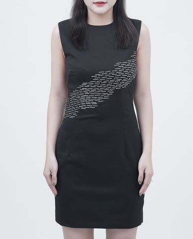  DSQUARED2 - Đầm mini sát nách đính hạt cườm 