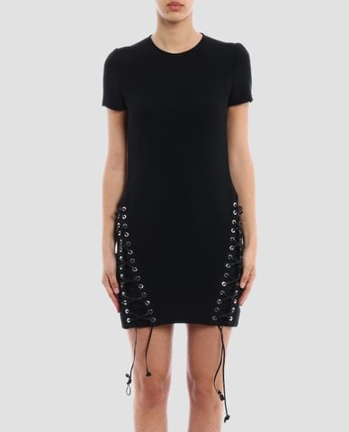  DSQUARED2 - Đầm mini phối dây da Grommet 